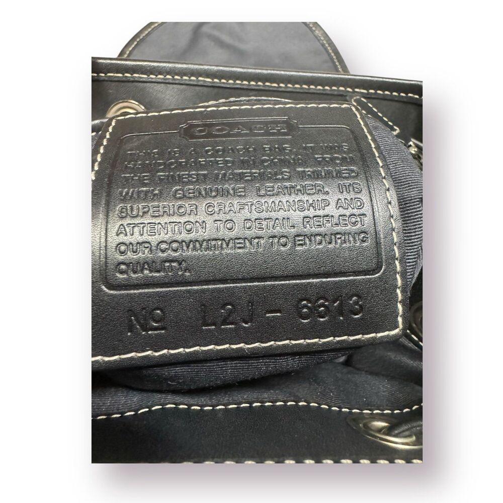 Coach 6613 Black Signature‎ Canvas Leather Backpack/Tote/Handbag/Shoulder Bag - Picture 5 of 9